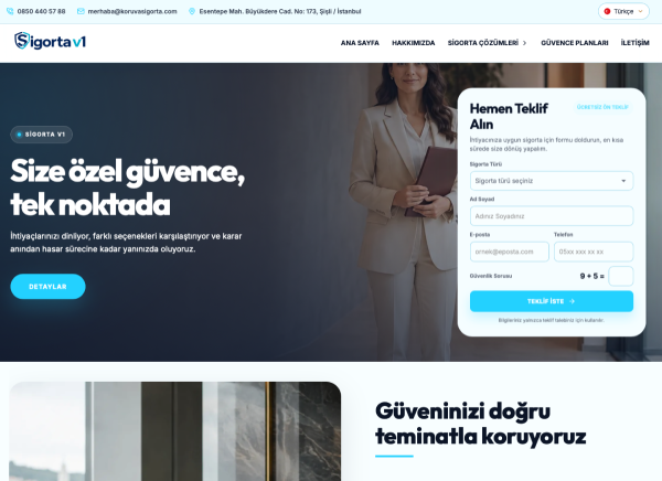 Sigorta Web Paketi v1